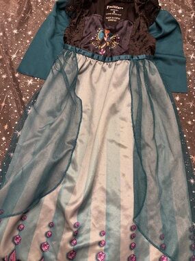 Disney Teal and Purple Girls' Frozen Anna-Inspired pajama dress